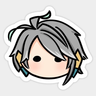 Genshin Impact Alhaitham chibi head | Morcaworks Sticker